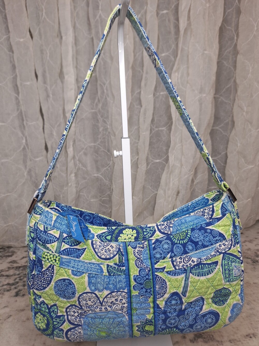 Vera Bradley Retired Doodle Daisy Floral Paisley Quilted Shoulder Bag Y2K Vtg